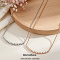 Luna Smile Pearl Bar Necklace - DOROTHEA JEWELS