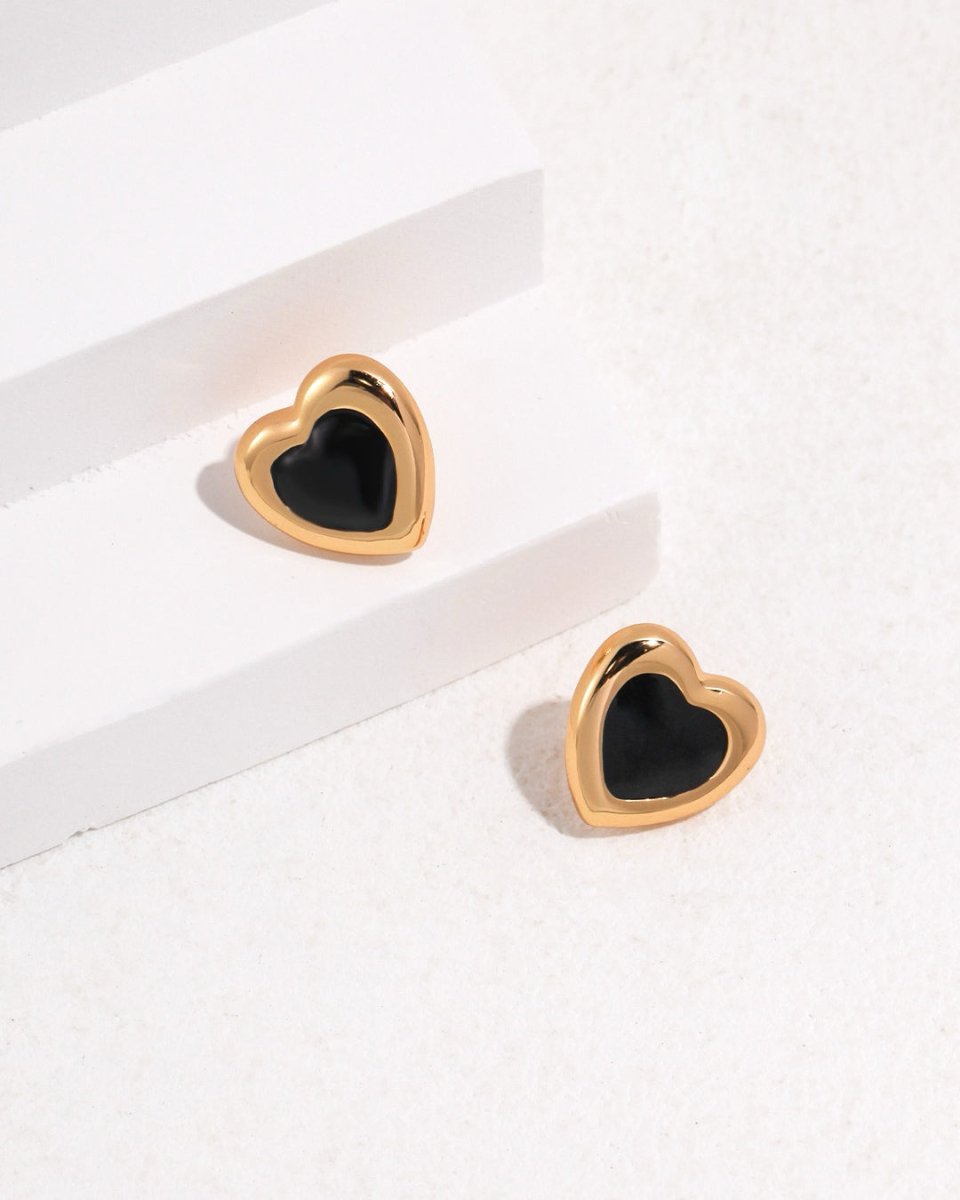 "Midnight Heart" Black Onyx Jewelry Set | S925 Sterling Silver - DOROTHEA JEWELS