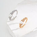 S925 Silver Pearl Twist Open Ring - DOROTHEA JEWELS