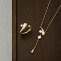 ［Dorothea］Shooting Star Wish Jewelry Set | Ring & Lariat Necklace