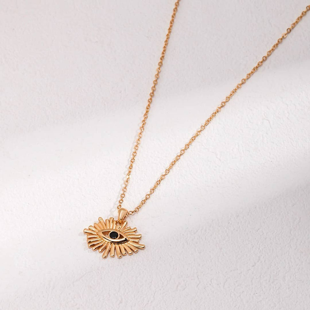 [Dorothea Jewels] Boho Evil Eye Layered Beaded Necklace Set