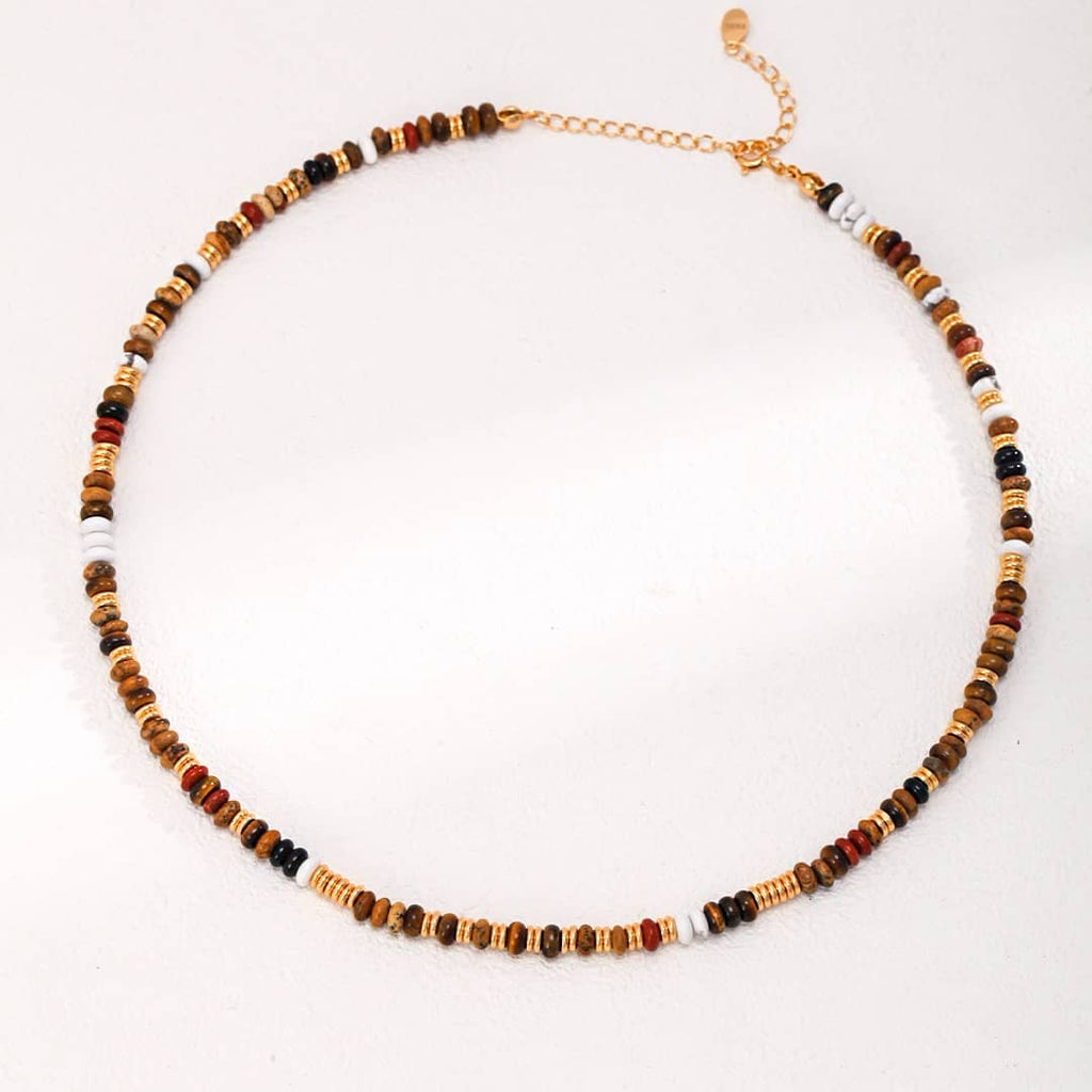 [Dorothea Jewels] Boho Evil Eye Layered Beaded Necklace Set