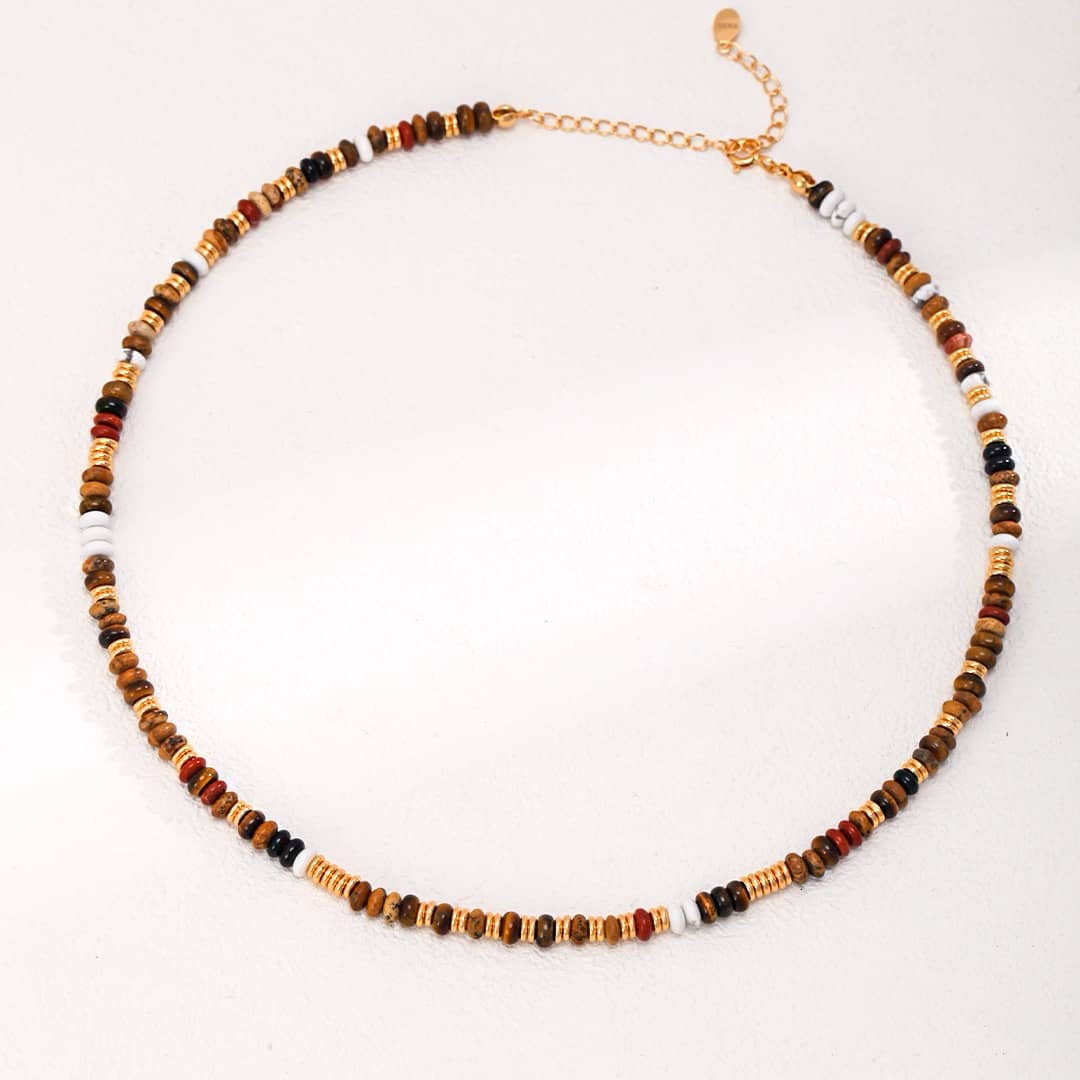 [Dorothea Jewels] Boho Evil Eye Layered Beaded Necklace Set