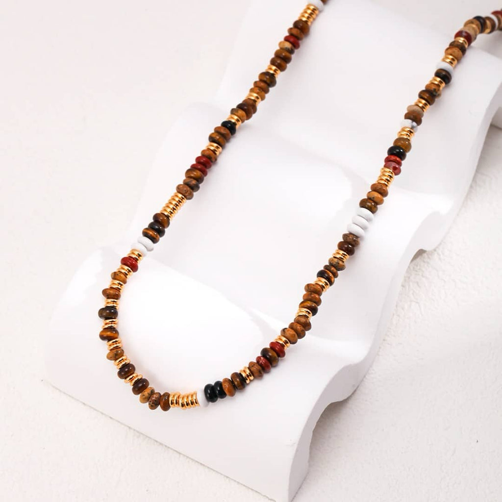 [Dorothea Jewels] Boho Evil Eye Layered Beaded Necklace Set