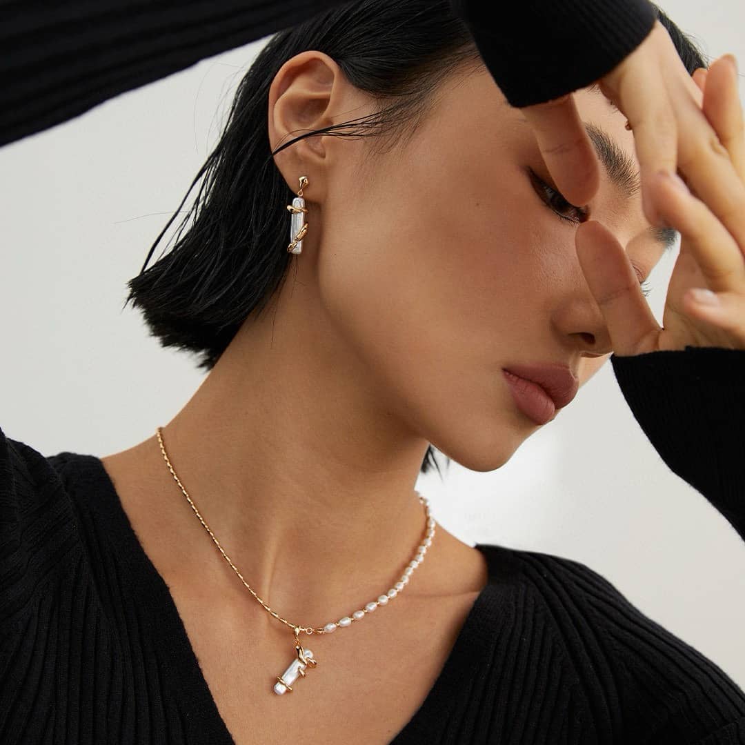 ［Dorothea Jewels］Baroque Pearl Wrap Jewelry Set