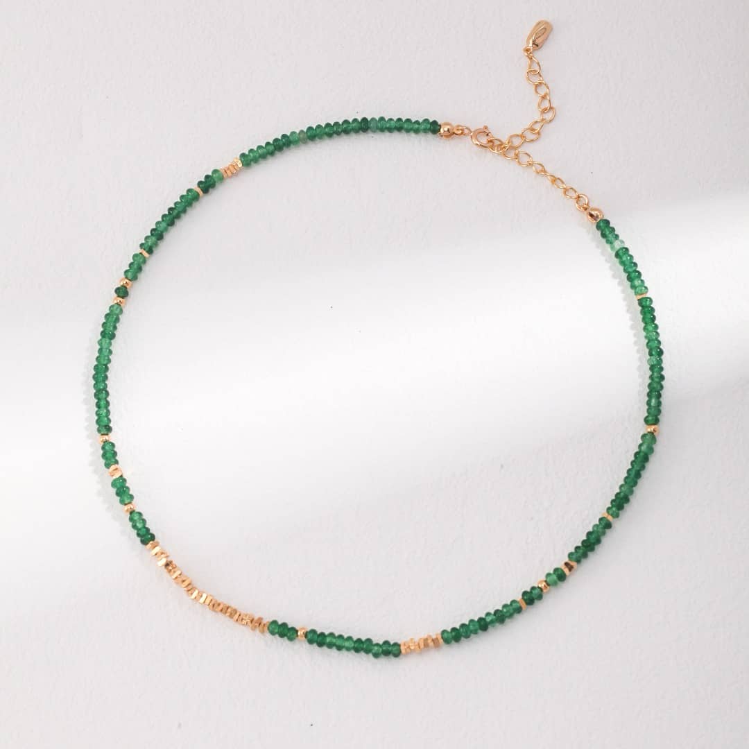 ［Dorothea Jewels］Triple Layer Bead & Heart Pendant Necklace Set