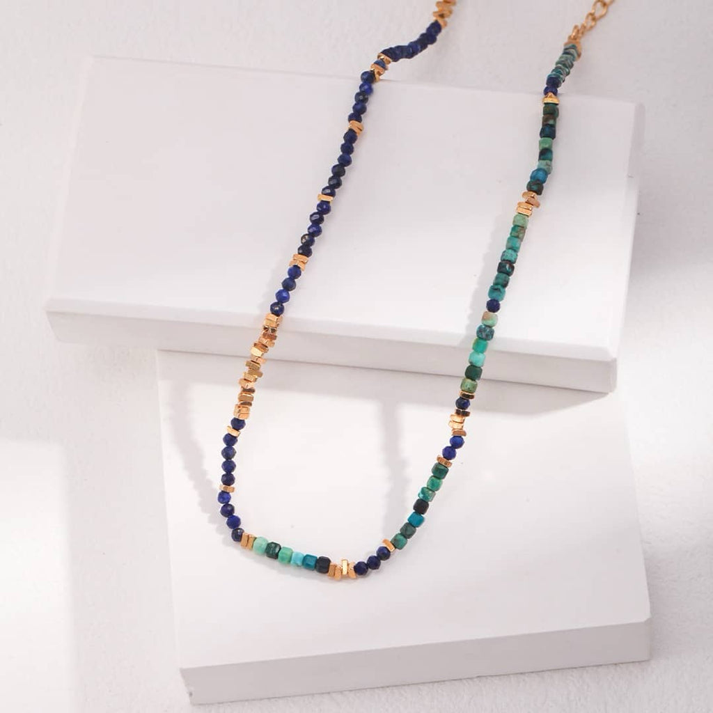 ［Dorothea Jewels］Triple Layer Bead & Heart Pendant Necklace Set