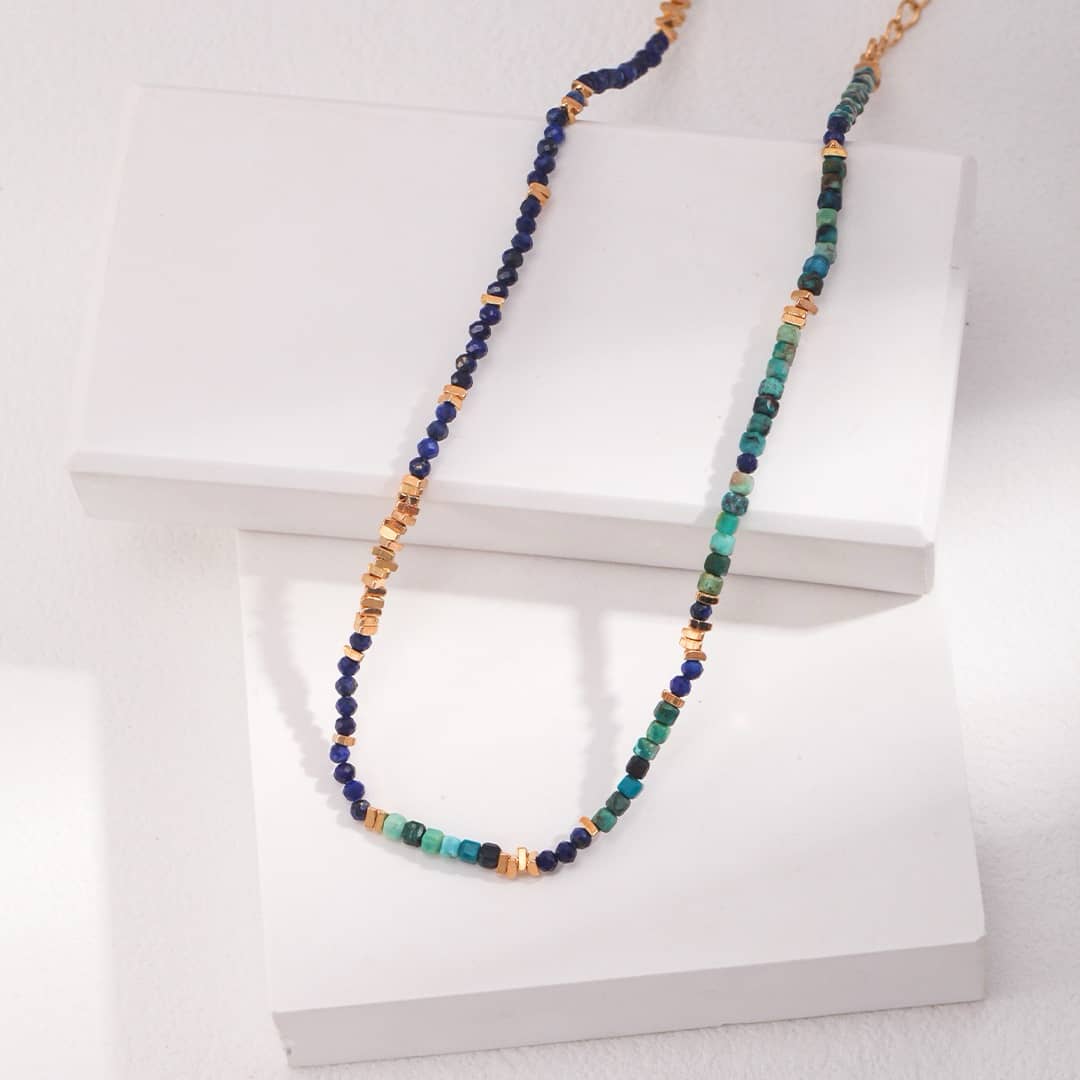 ［Dorothea Jewels］Triple Layer Bead & Heart Pendant Necklace Set