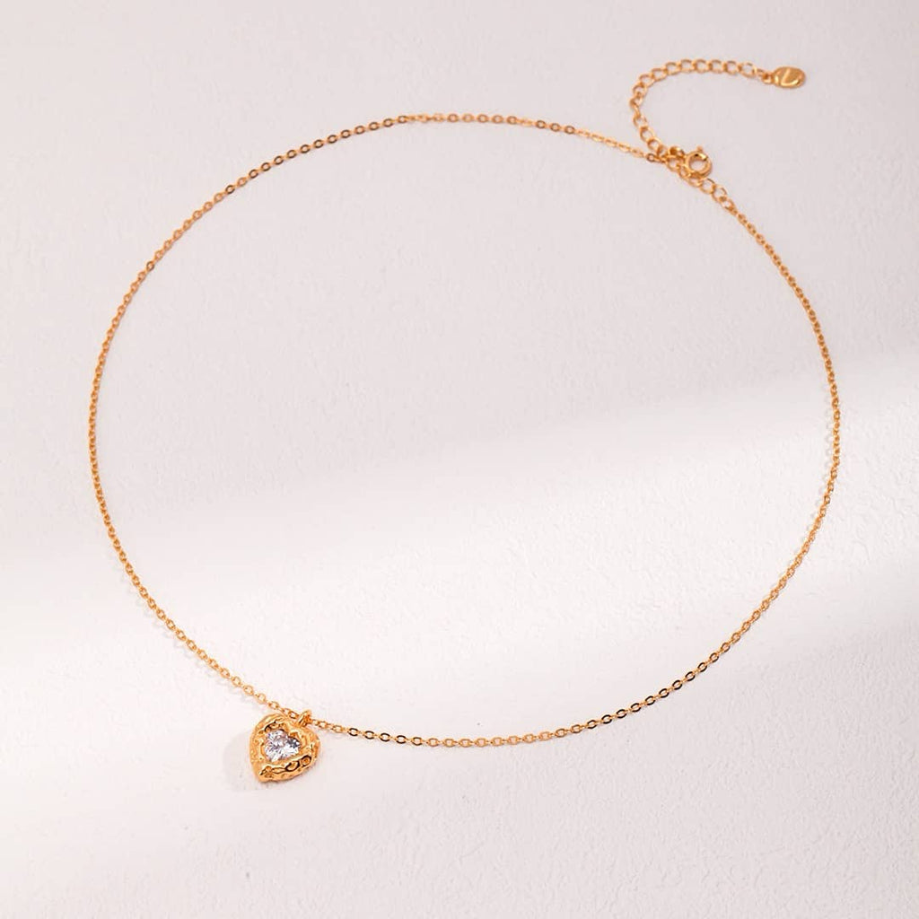 ［Dorothea Jewels］Triple Layer Bead & Heart Pendant Necklace Set
