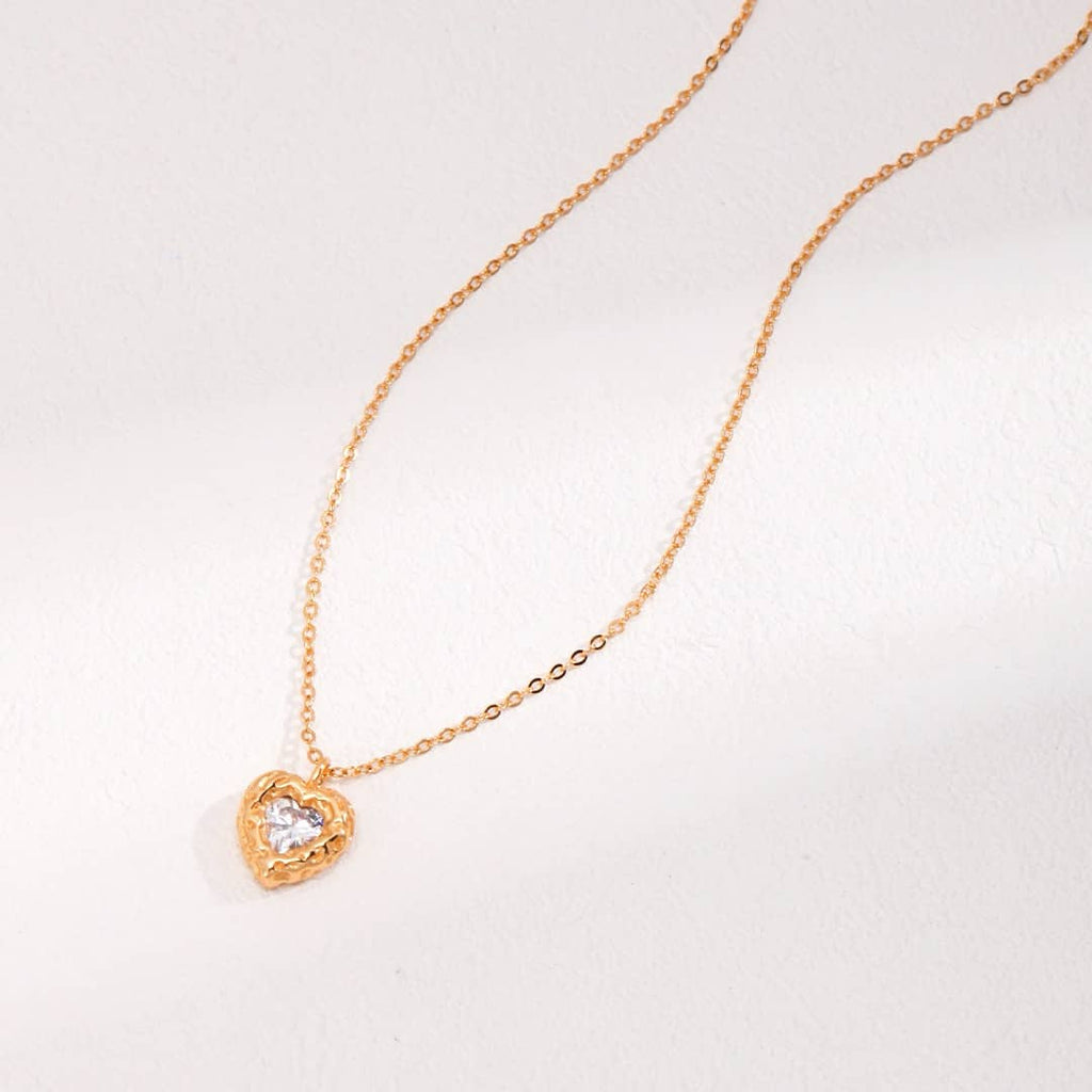 ［Dorothea Jewels］Triple Layer Bead & Heart Pendant Necklace Set