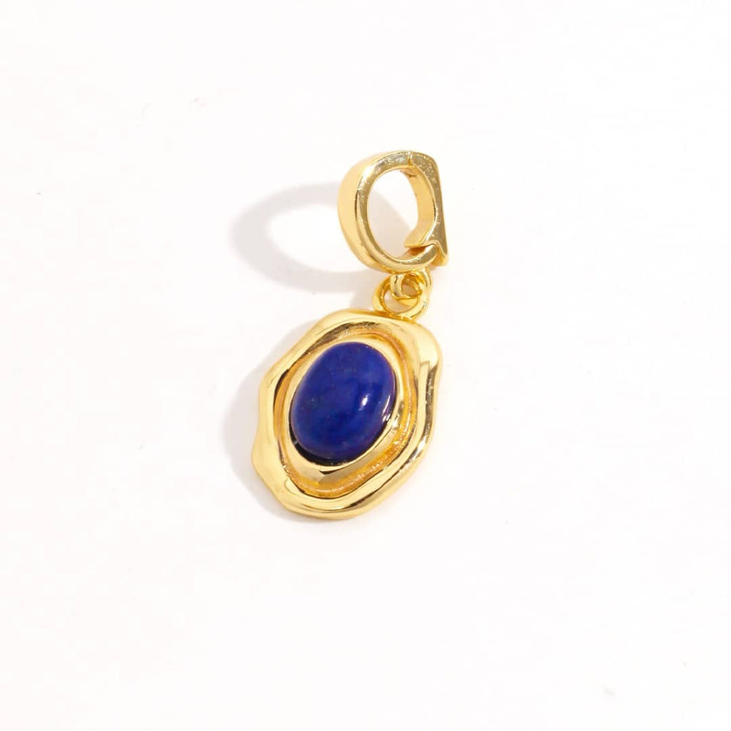 ［Dorothea Jewels］Lapis Lazuli & Natural Pearl Necklace + Open Pendant Set