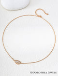 Fortune Melon Seeds Zircon Necklace - DOROTHEA JEWELS