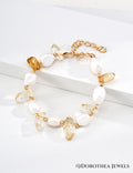 Natural Pearl & Crystal Bracelet - DOROTHEA JEWELS