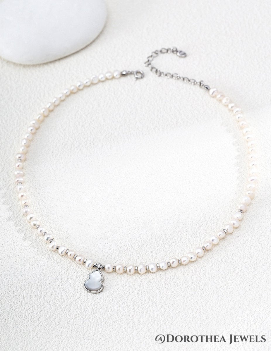 Natural Pearl Shell Necklace - DOROTHEA JEWELS