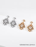 「Four - Leaf Royal」 - Cubic Zirconia Earrings - DOROTHEA JEWELS