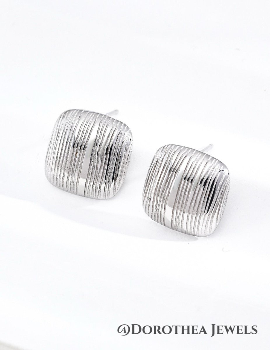 Vintage Grooved Dome Studs - DOROTHEA JEWELS