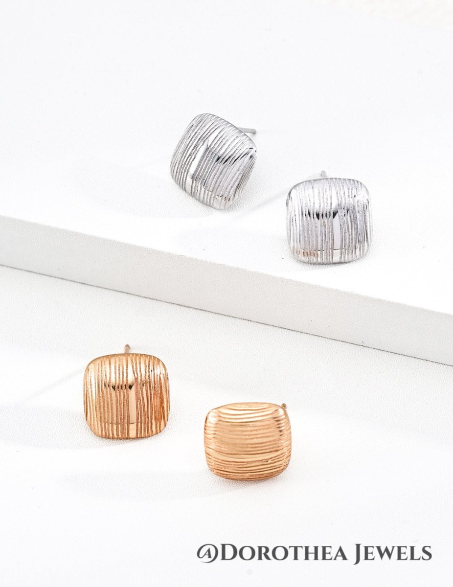 Vintage Grooved Dome Studs - DOROTHEA JEWELS