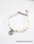 Button Pearl Bracelet - DOROTHEA JEWELS