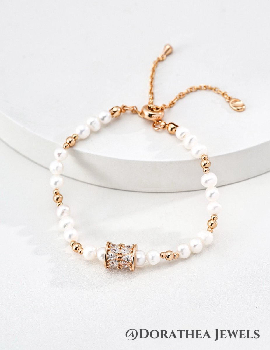 Fortune Rotating Pearl Bracelet - DOROTHEA JEWELS