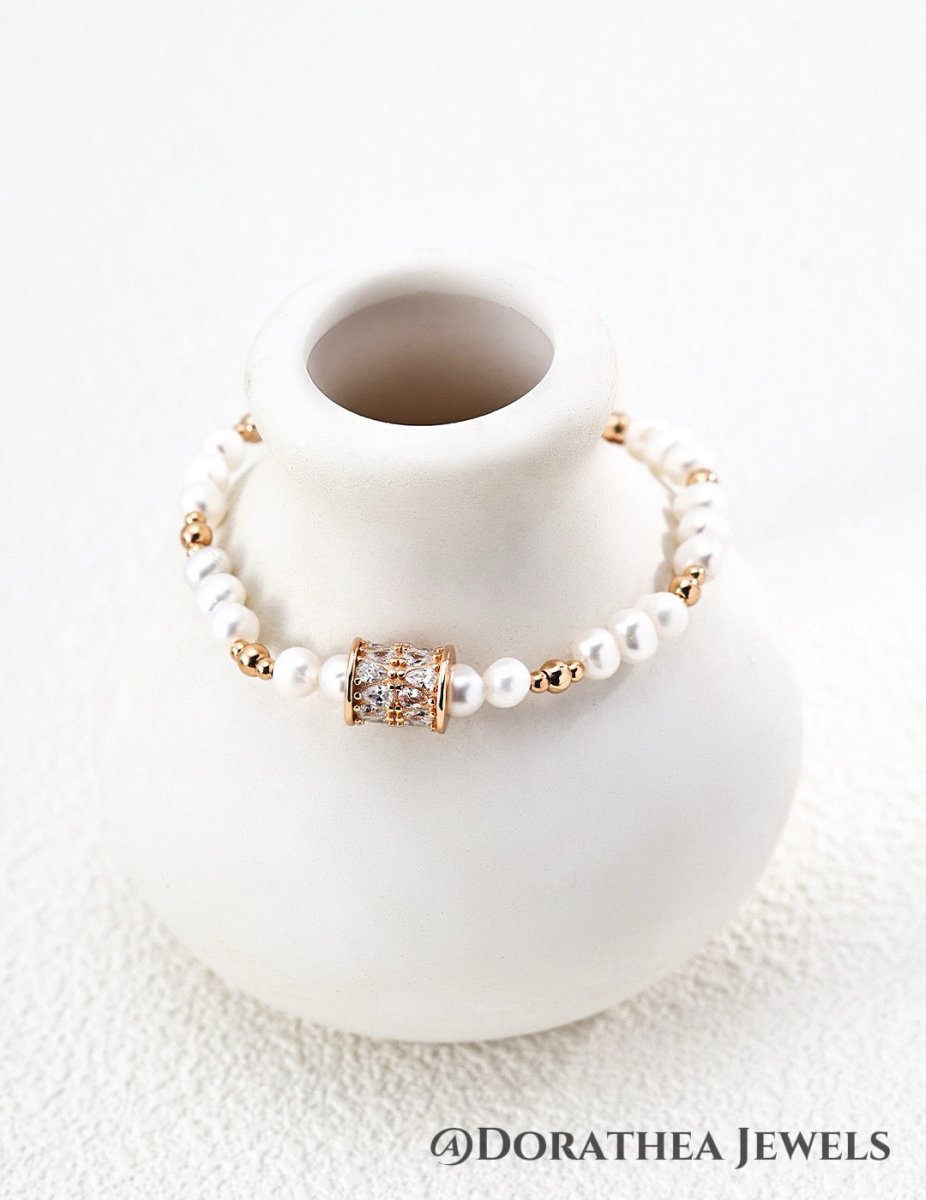 Fortune Rotating Pearl Bracelet - DOROTHEA JEWELS