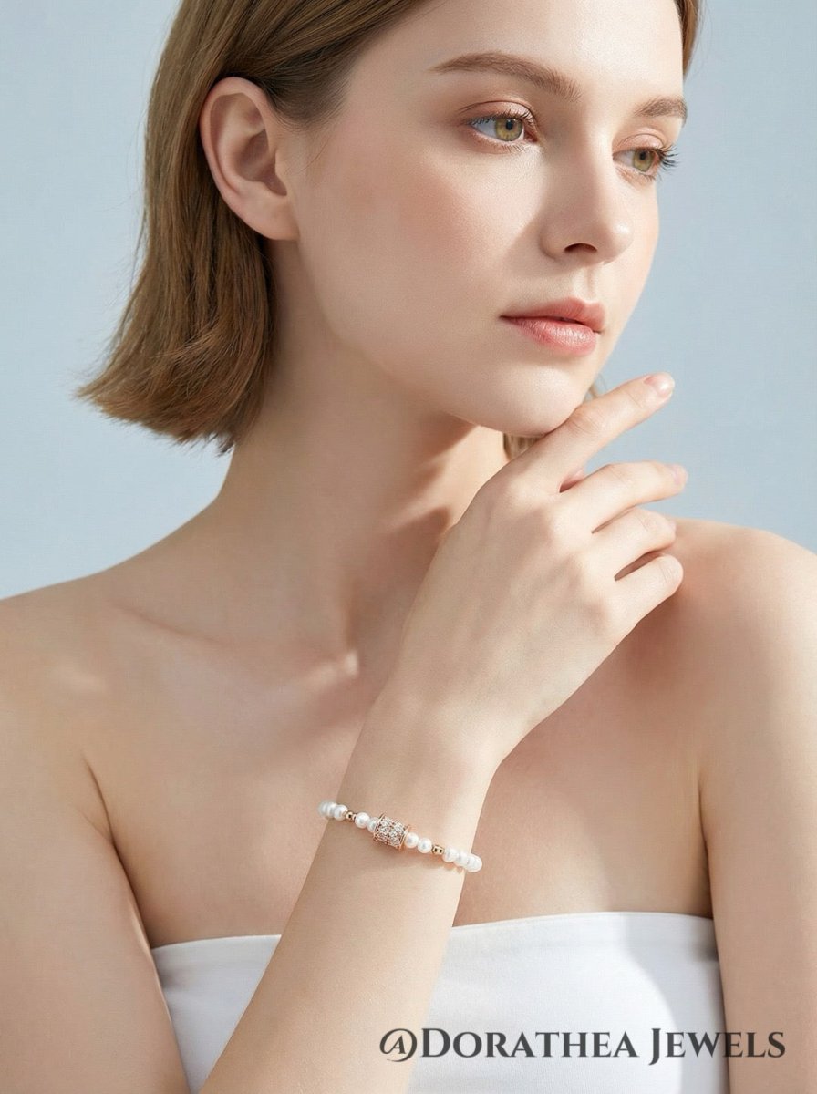 Fortune Rotating Pearl Bracelet - DOROTHEA JEWELS