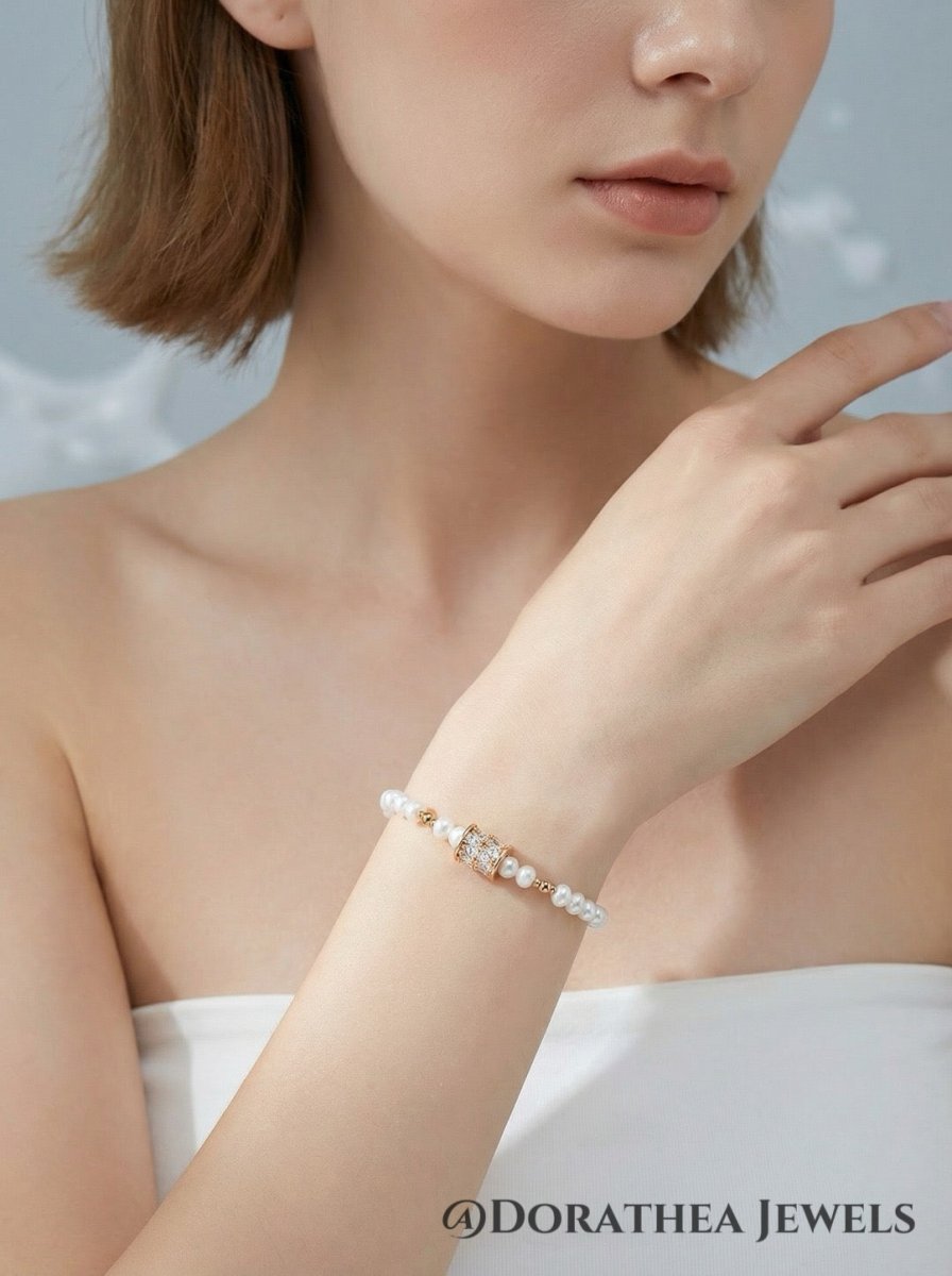 Fortune Rotating Pearl Bracelet - DOROTHEA JEWELS