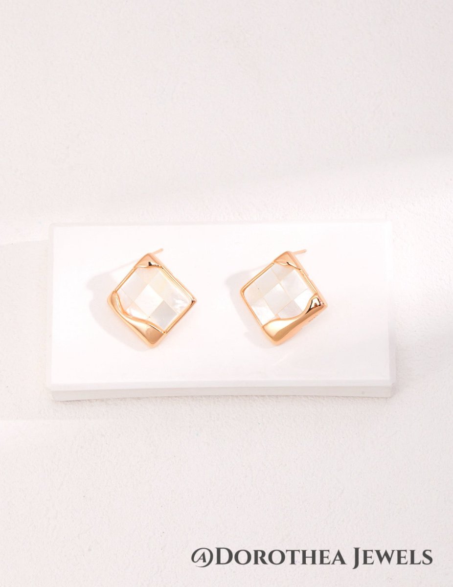 Sterling Silver Shell Earrings - DOROTHEA JEWELS