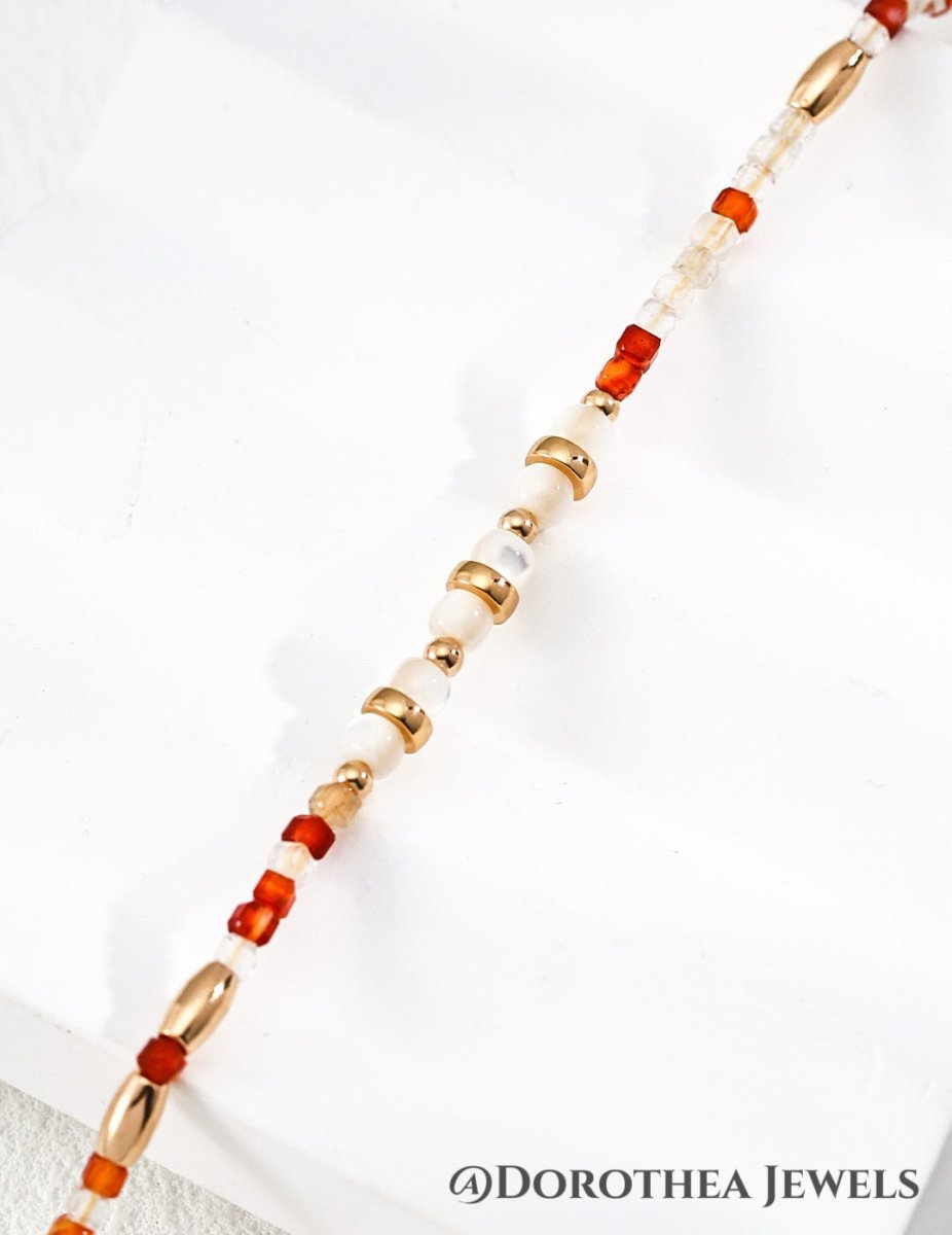 Red Agate Bracelet - DOROTHEA JEWELS