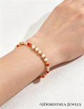 Red Agate Bracelet - DOROTHEA JEWELS