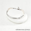 Maiden’s Scarf: Natural Pearl S925 Silver Bracelet - DOROTHEA JEWELS