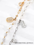 Passion Tag: Baroque Pearl & Silver Chain Bracelet - DOROTHEA JEWELS