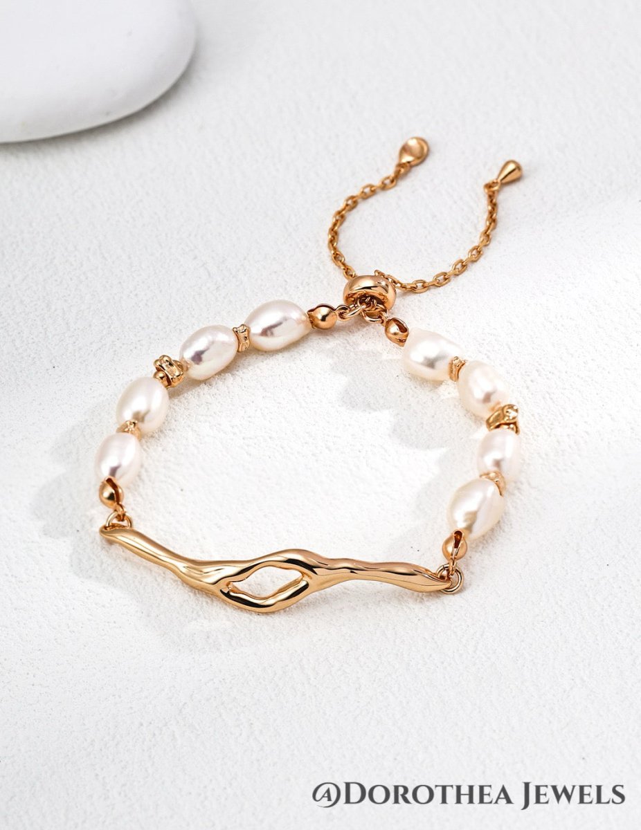 Lava Flow Pearl Bracelet - DOROTHEA JEWELS