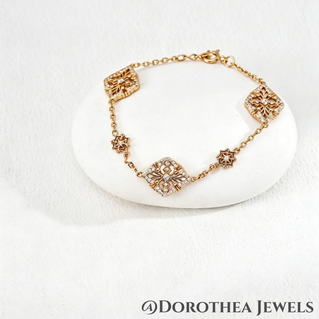 Vintage Court Starburst Bracelet - DOROTHEA JEWELS