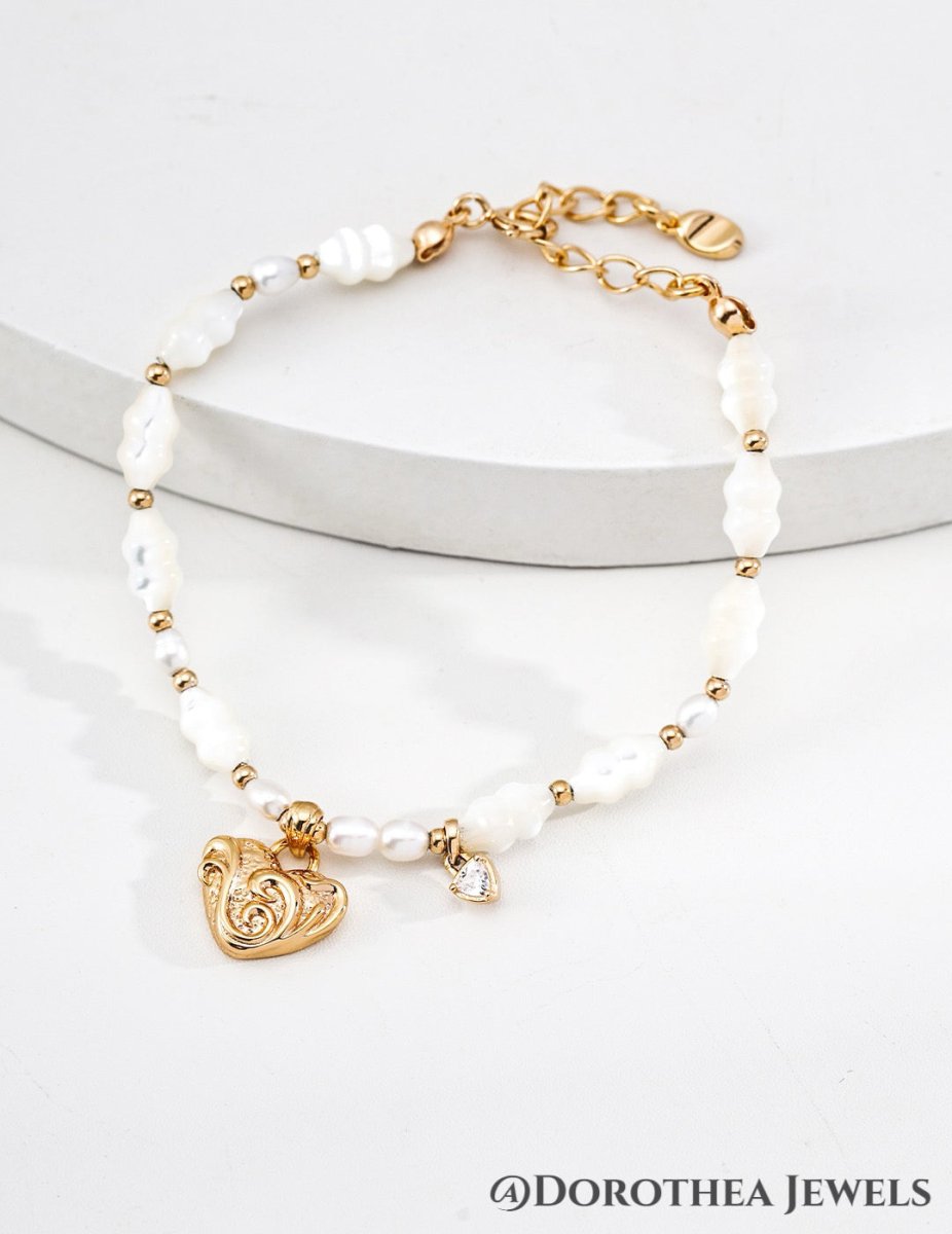 Heart Scrollwork Bracelet - DOROTHEA JEWELS