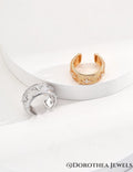 Vintage Starburst Textured Open Ring - DOROTHEA JEWELS