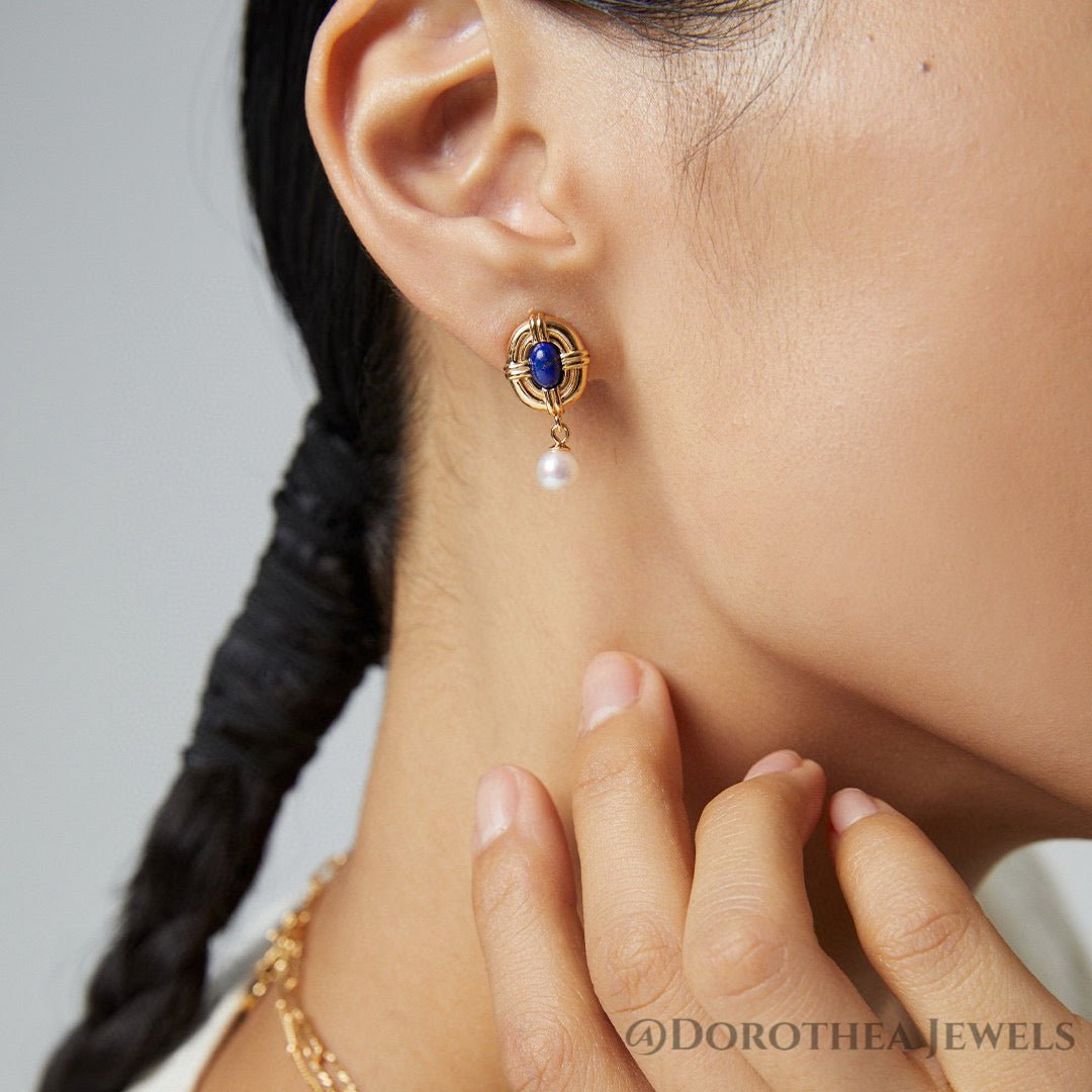 Light Vintage Royal Style Natural Lapis Lazuli Series - DOROTHEA JEWELS