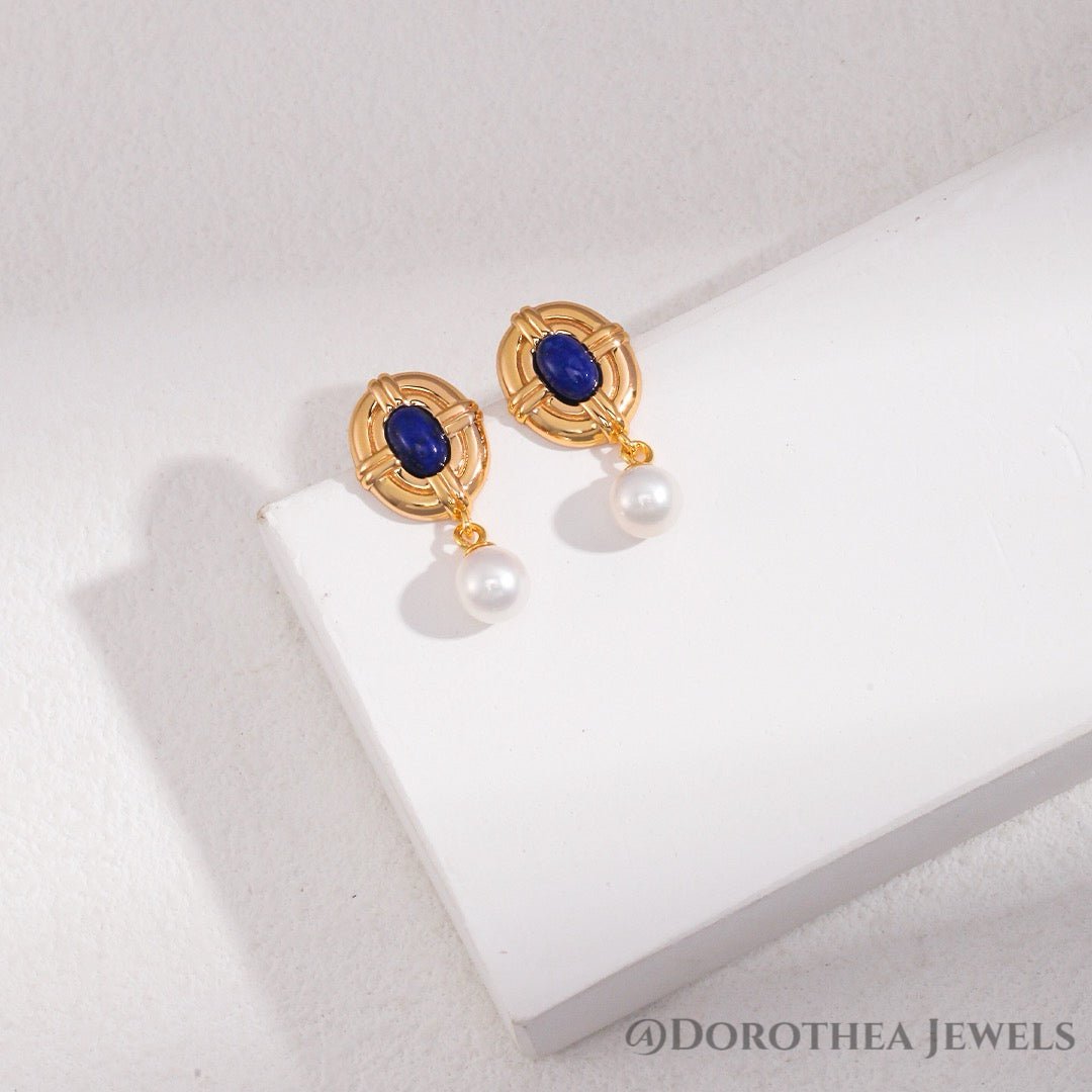 Light Vintage Royal Style Natural Lapis Lazuli Series - DOROTHEA JEWELS
