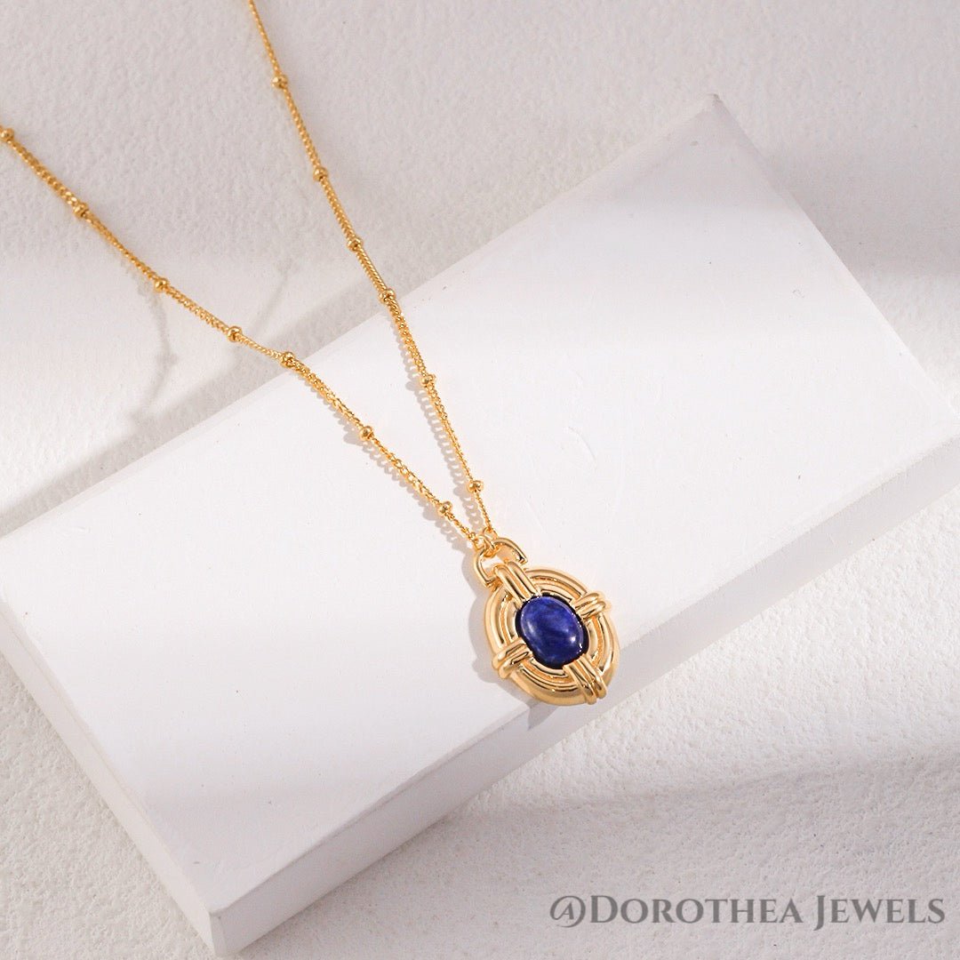 Light Vintage Royal Style Natural Lapis Lazuli Series - DOROTHEA JEWELS