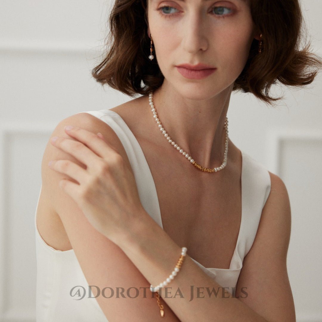 Silver Spacer Bead Baroque Pearl Series - DOROTHEA JEWELS