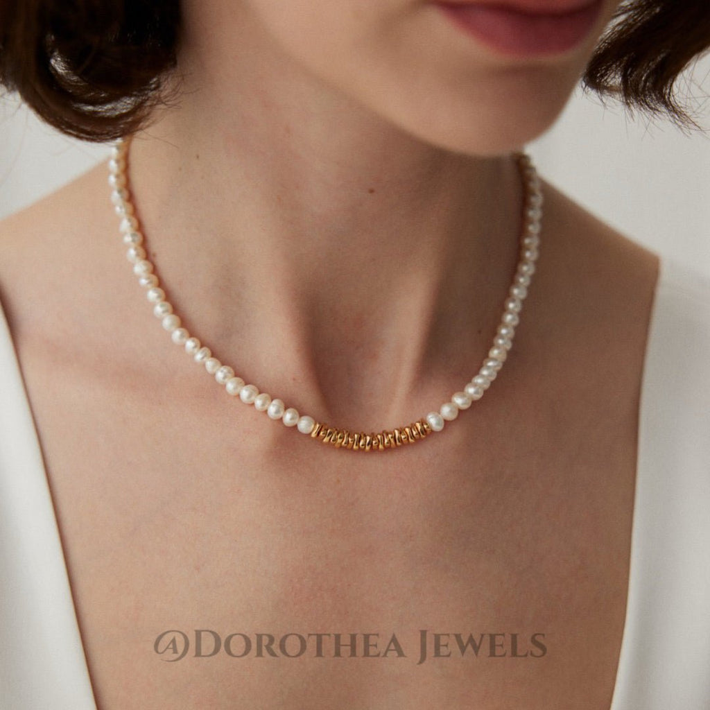 Silver Spacer Bead Baroque Pearl Series - DOROTHEA JEWELS