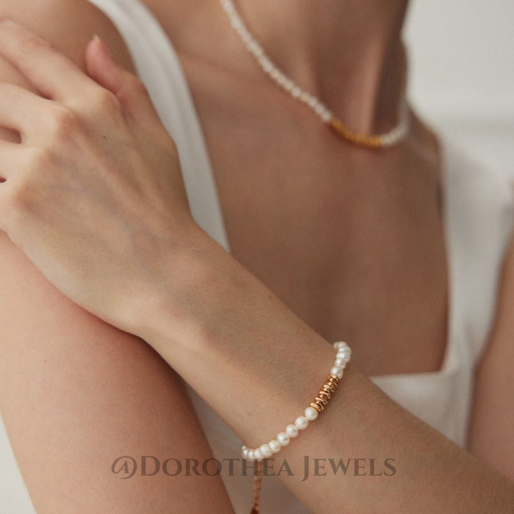 Silver Spacer Bead Baroque Pearl Series - DOROTHEA JEWELS