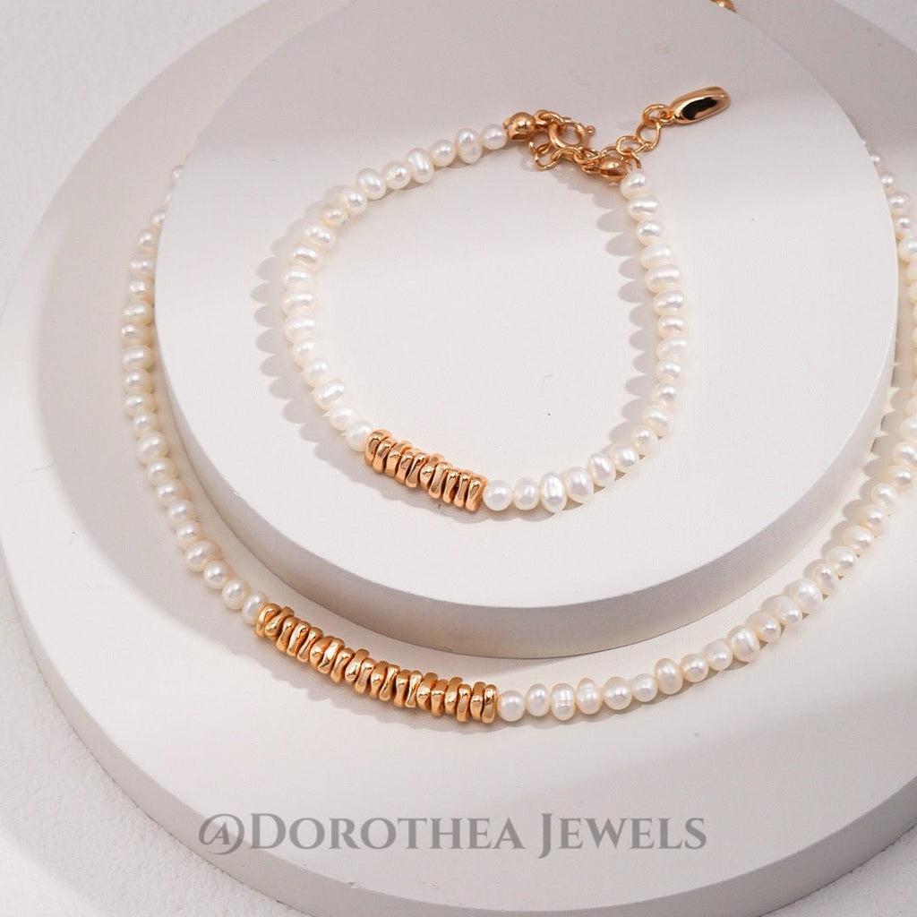 Silver Spacer Bead Baroque Pearl Series - DOROTHEA JEWELS