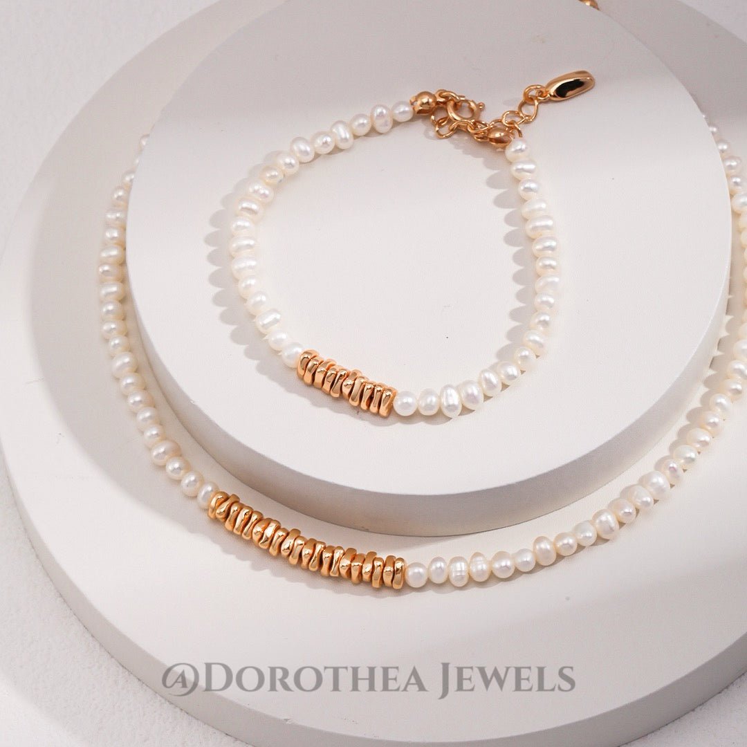 Silver Spacer Bead Baroque Pearl Series - DOROTHEA JEWELS