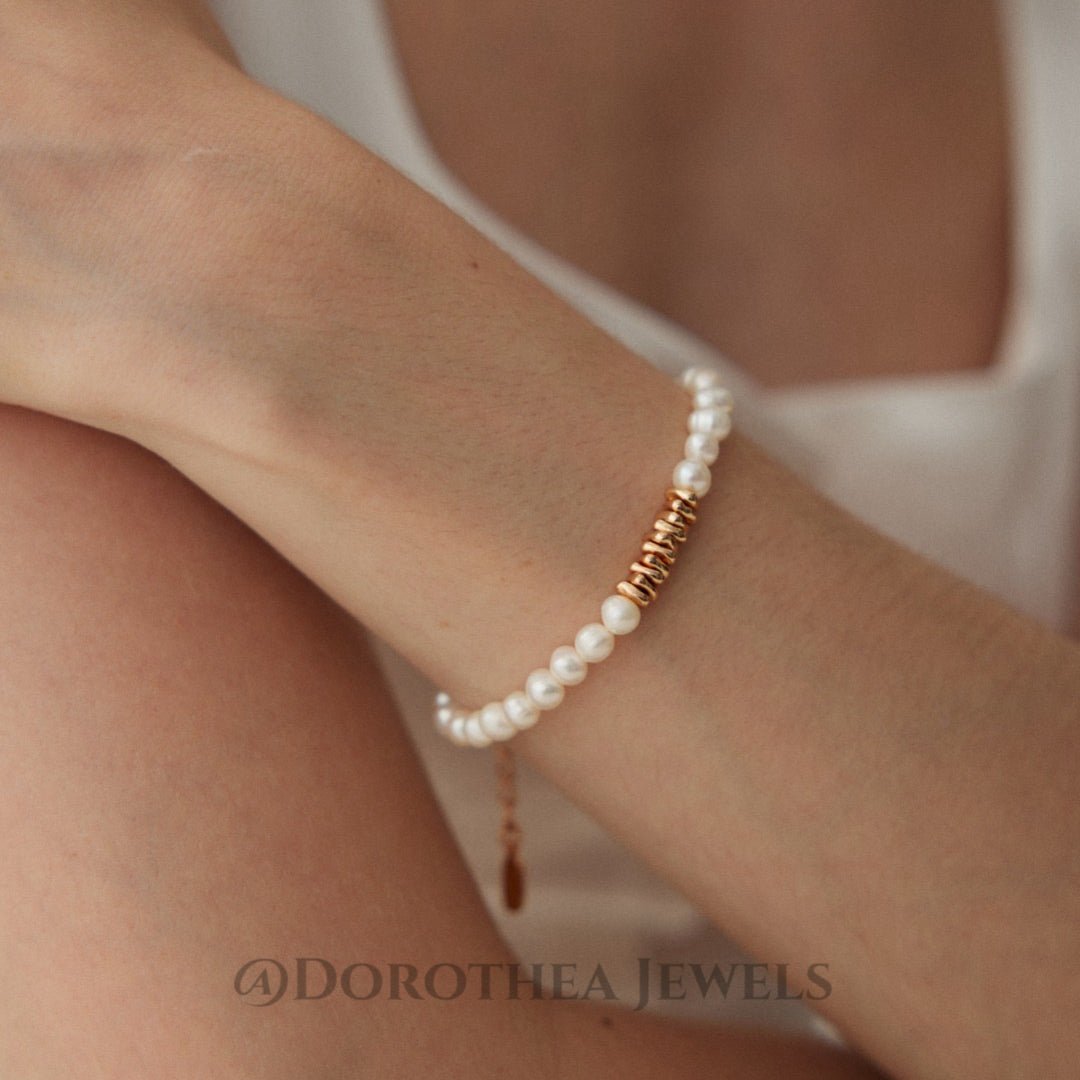 Silver Spacer Bead Baroque Pearl Series - DOROTHEA JEWELS