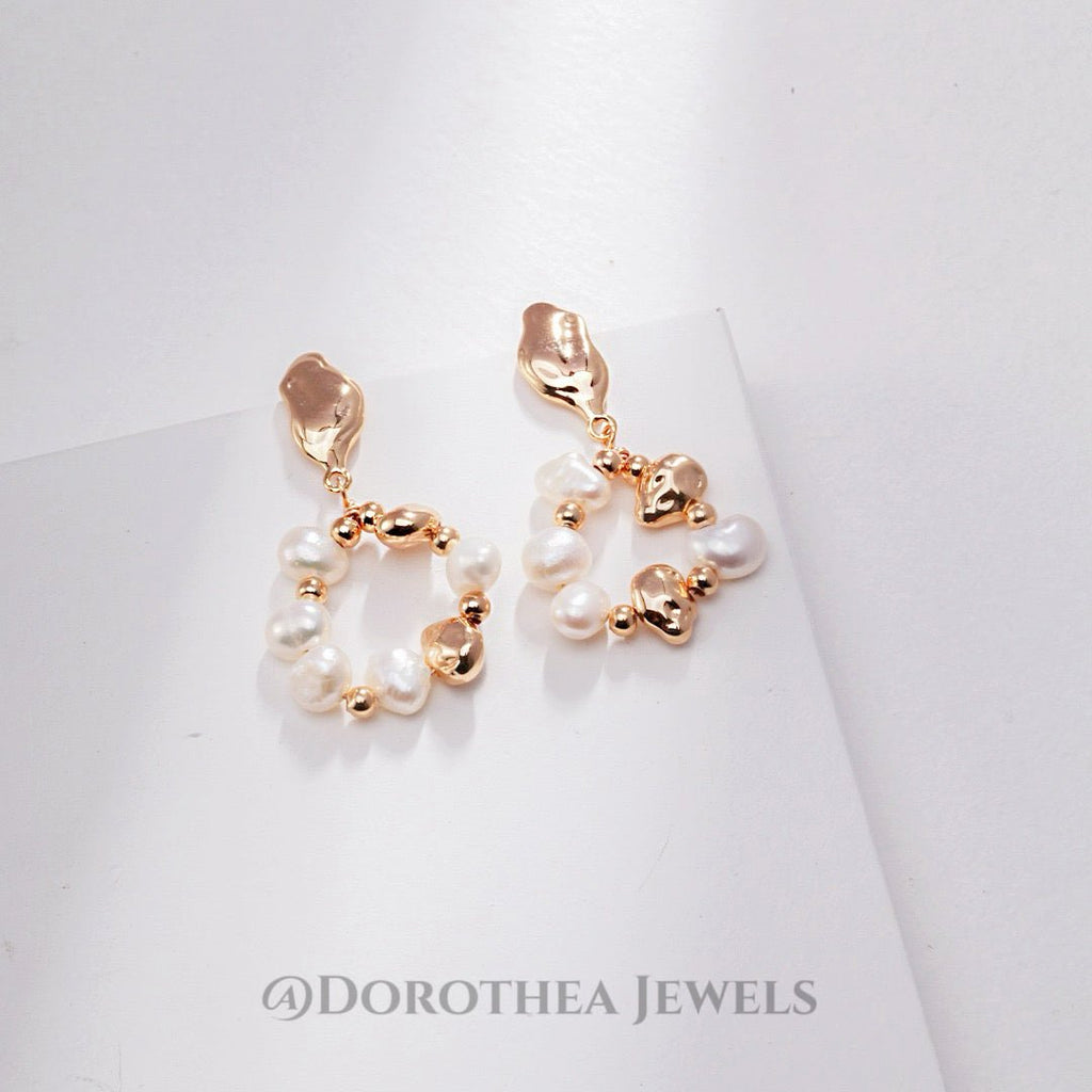 Baroque Pearl & Molten Gold Jewelry Collection - DOROTHEA JEWELS