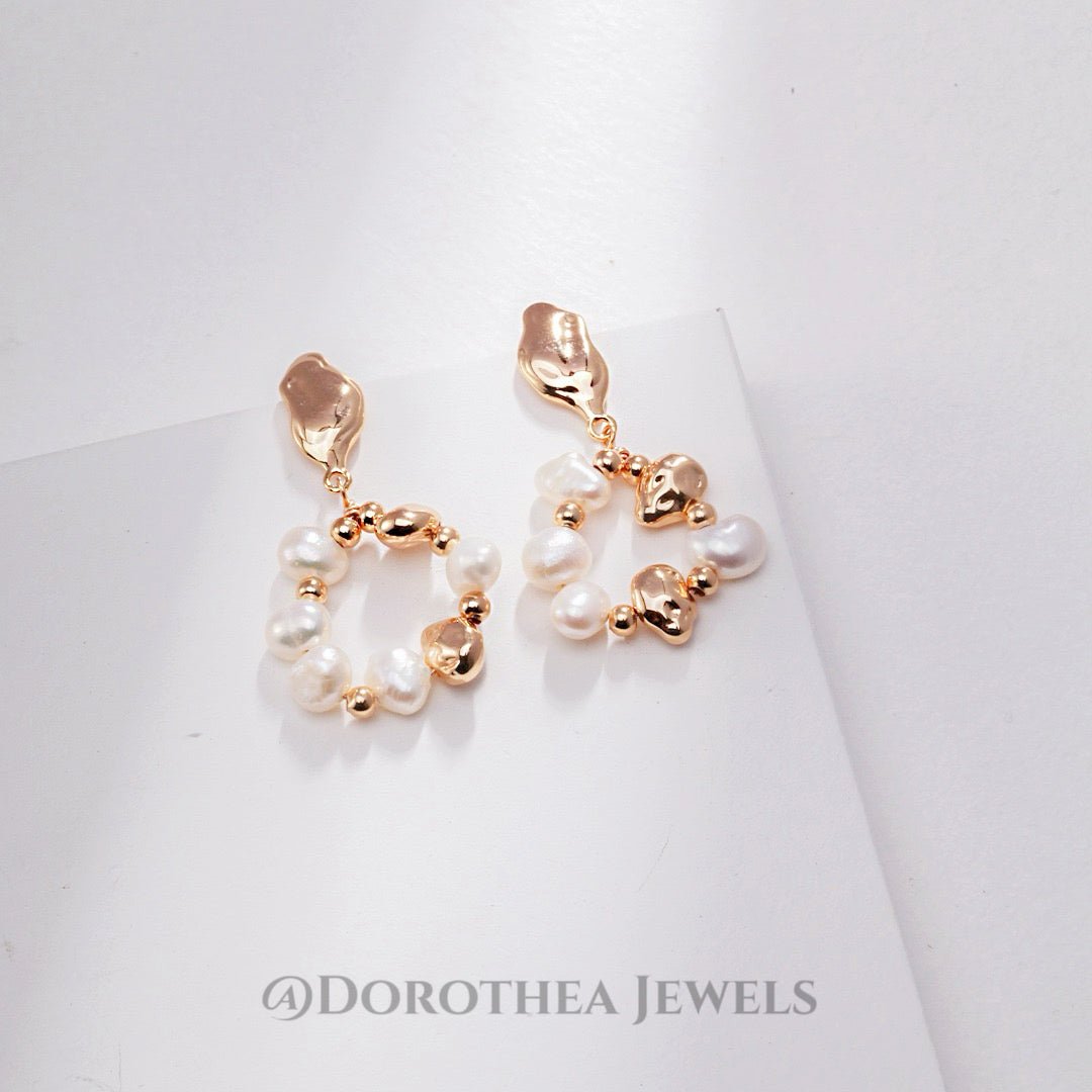 Baroque Pearl & Molten Gold Jewelry Collection - DOROTHEA JEWELS
