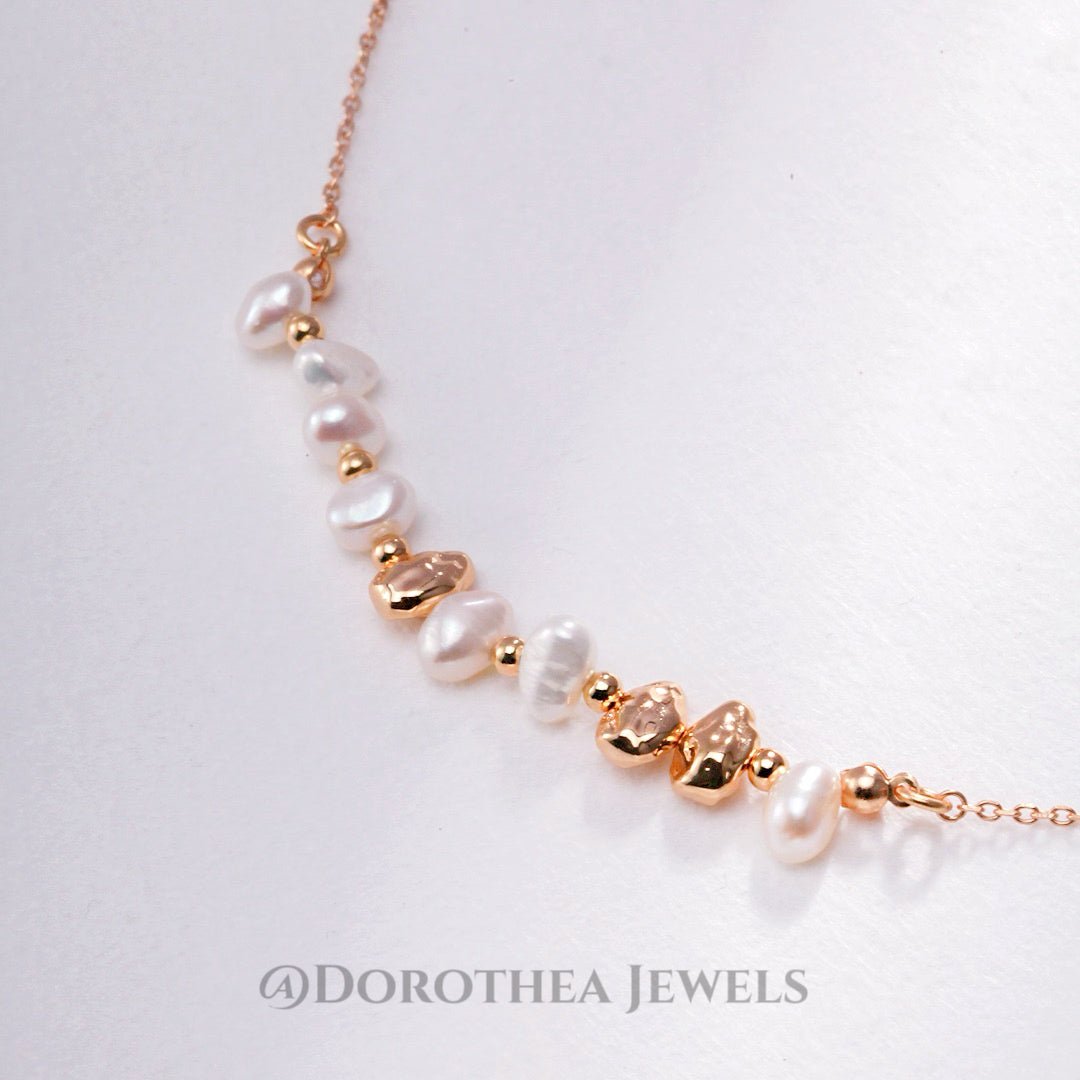 Baroque Pearl & Molten Gold Jewelry Collection - DOROTHEA JEWELS