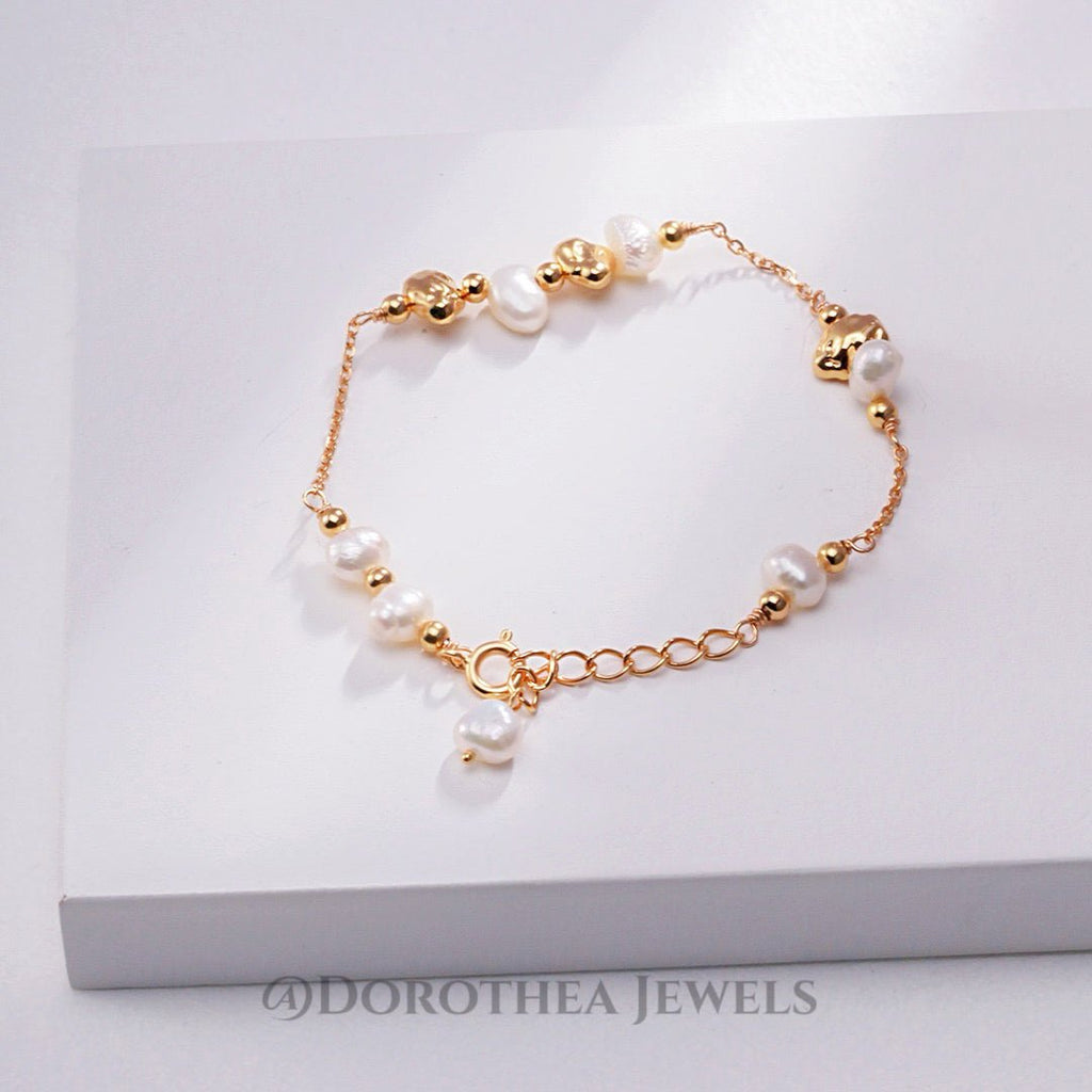 Baroque Pearl & Molten Gold Jewelry Collection - DOROTHEA JEWELS