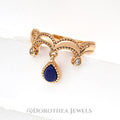 Lapis Tear Drop Ring - DOROTHEA JEWELS