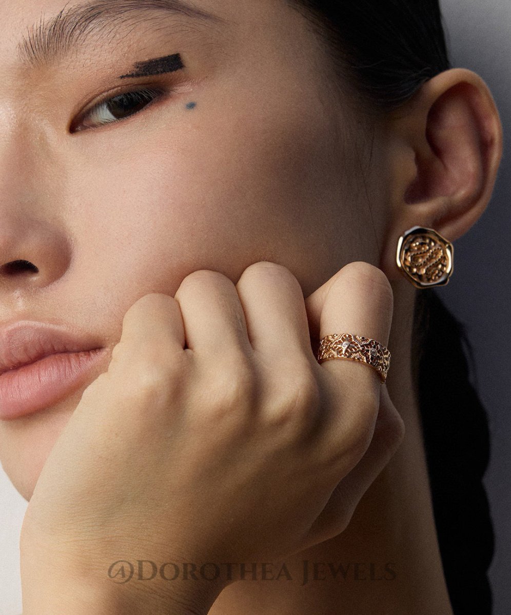 Lace Filigree Open Ring - DOROTHEA JEWELS